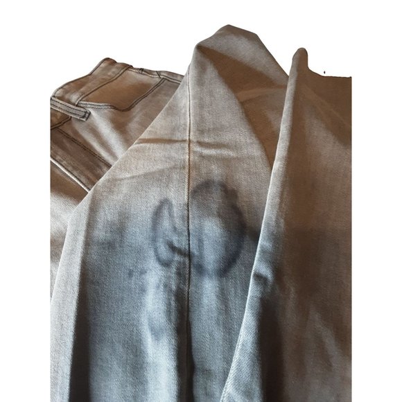 L'AGENCE Kendra High Rise Cropped Flare Raw Hem Grey Jeans Women's 25 FLAW - Picture 7 of 12